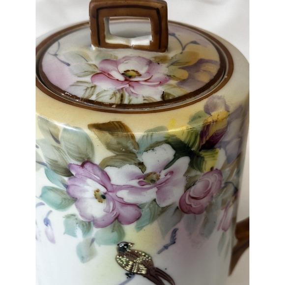 Antique Nippon Chocolate Pot Handpainted Gold Embossing‎ Rare Late 1800's - Picture 10 of 15